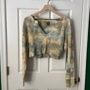 BDG Urban Outfitters Tye Dye Crop Long Sleeve Top Womens S Small